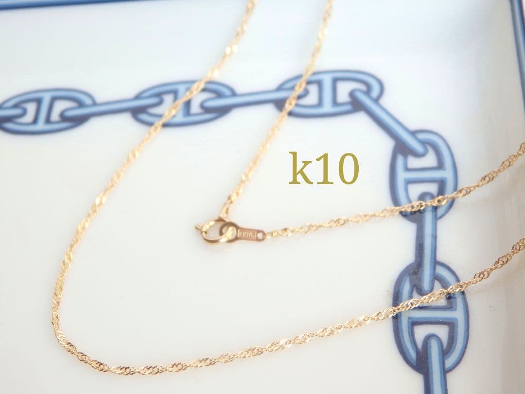 umi.様　k10ネックレス　スクリューチェーン　約1㎜幅　つけっぱなし
