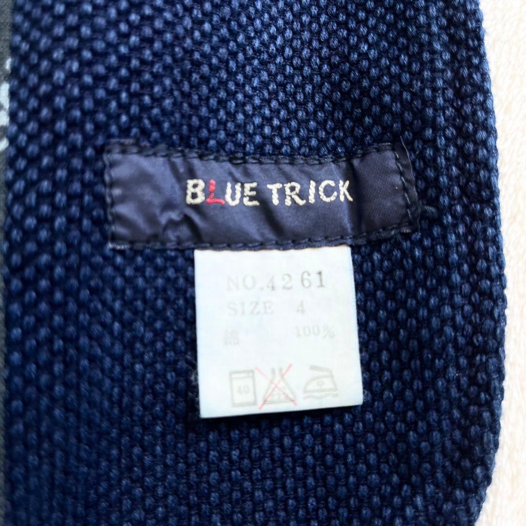 ポケまるこBLUE TRICK カバーオール ジャケット 濃紺 刺し子