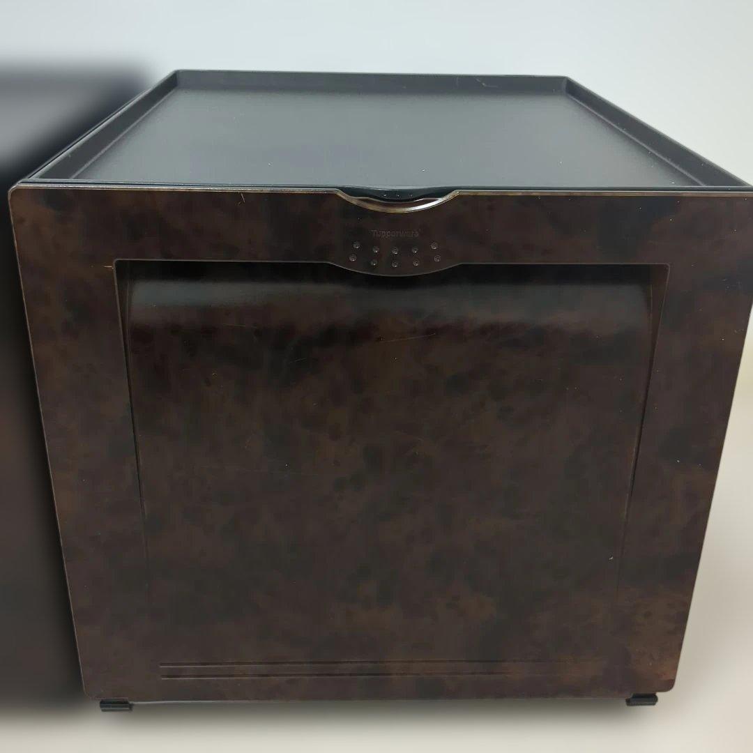 【木目調2個セット】タッパーウェア　スーパーチェスト　収納ケース