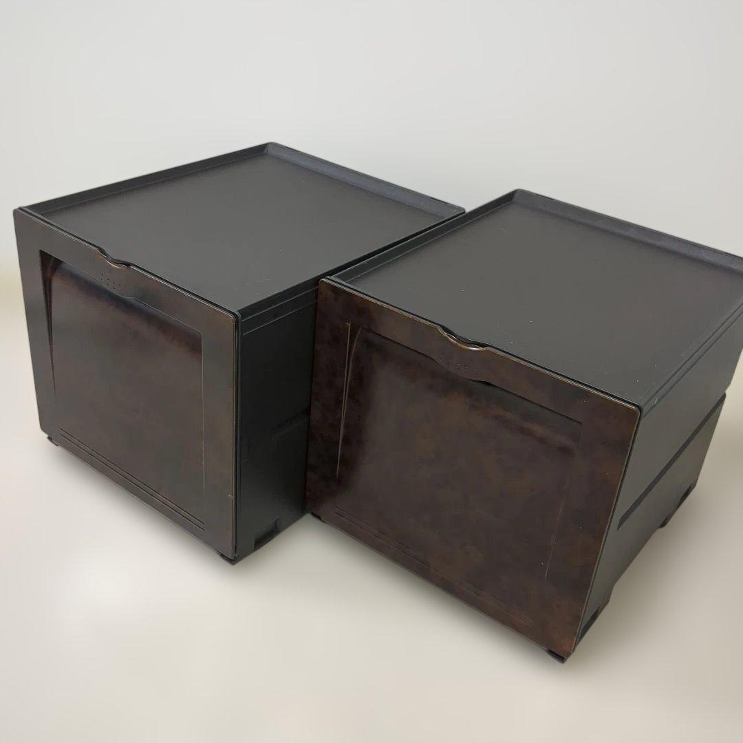 【木目調2個セット】タッパーウェア　スーパーチェスト　収納ケース