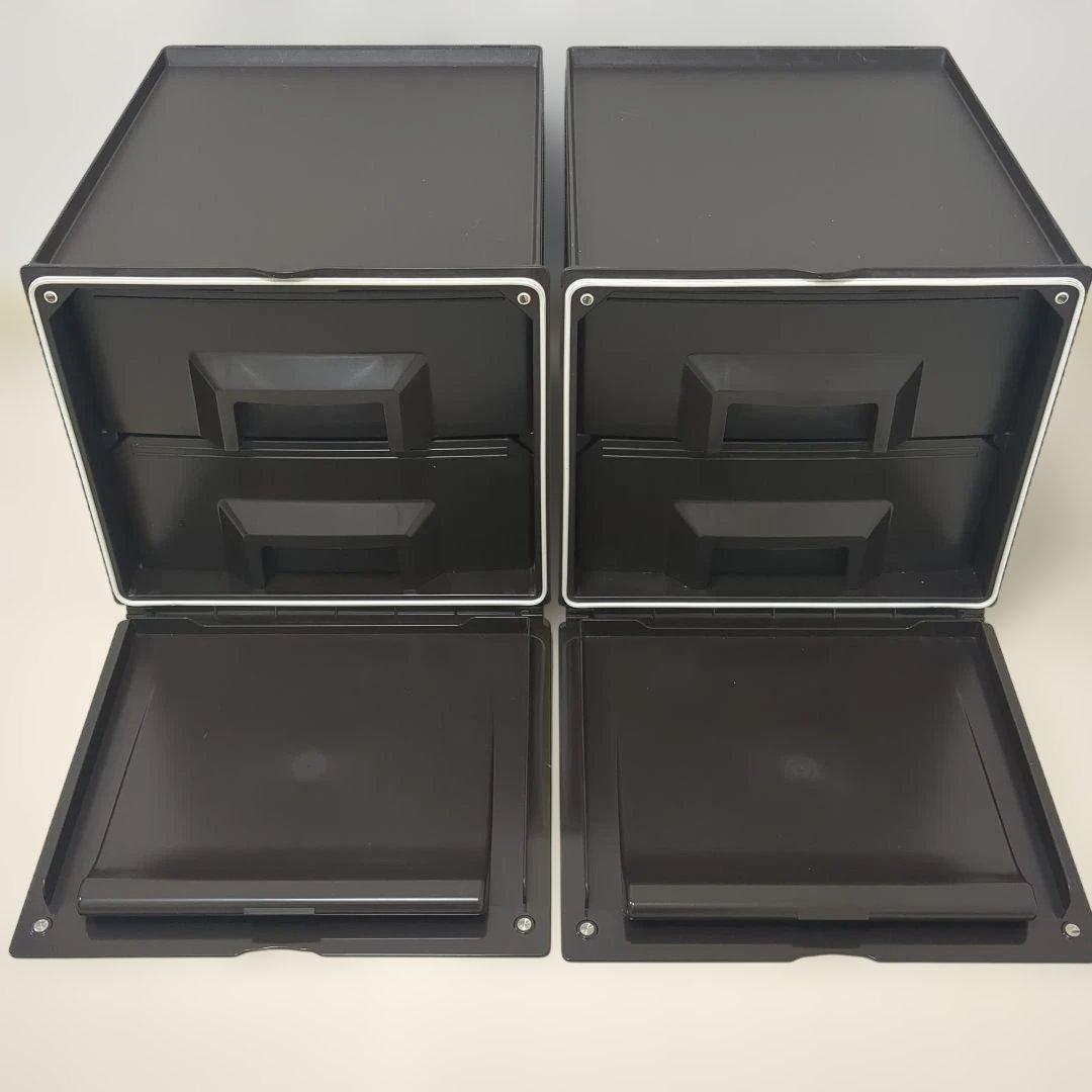 【木目調2個セット】タッパーウェア　スーパーチェスト　収納ケース