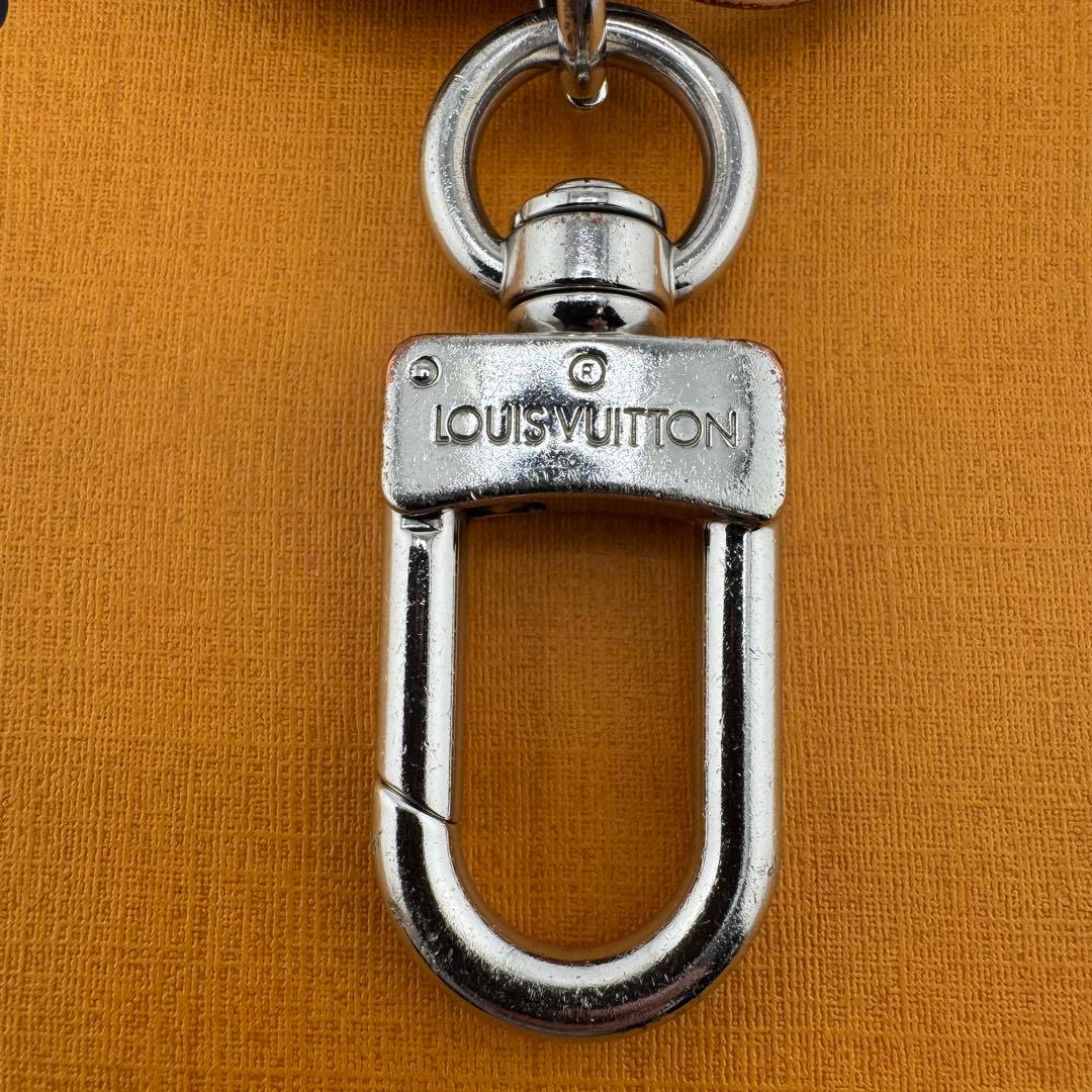 美品 ルイヴィトン ポルトクレ・LVサークル チャーム キーリング キーホルダー