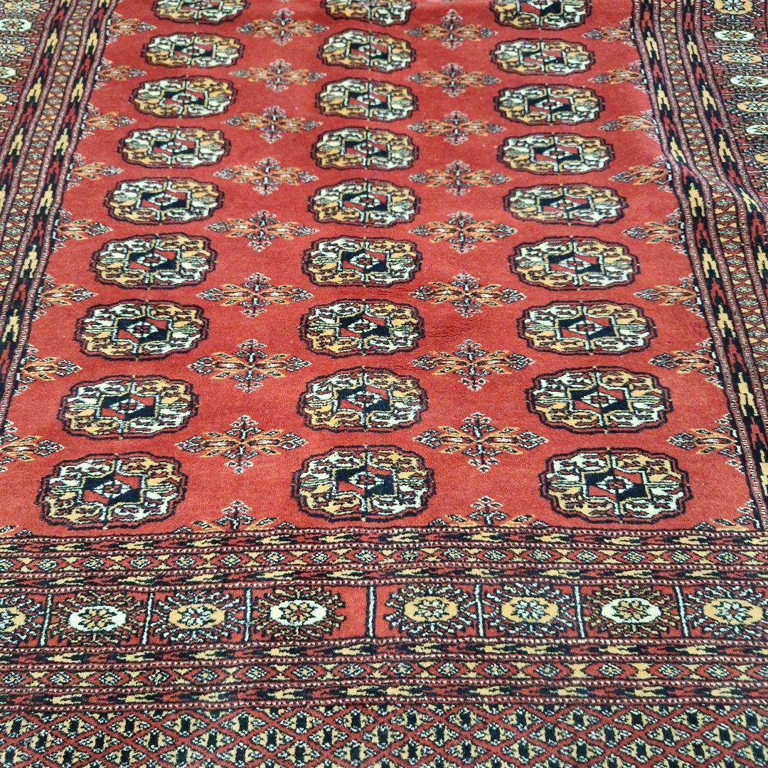 Xmasセール早い者勝ち❗ パキスタン絨毯　約198cm×127cm