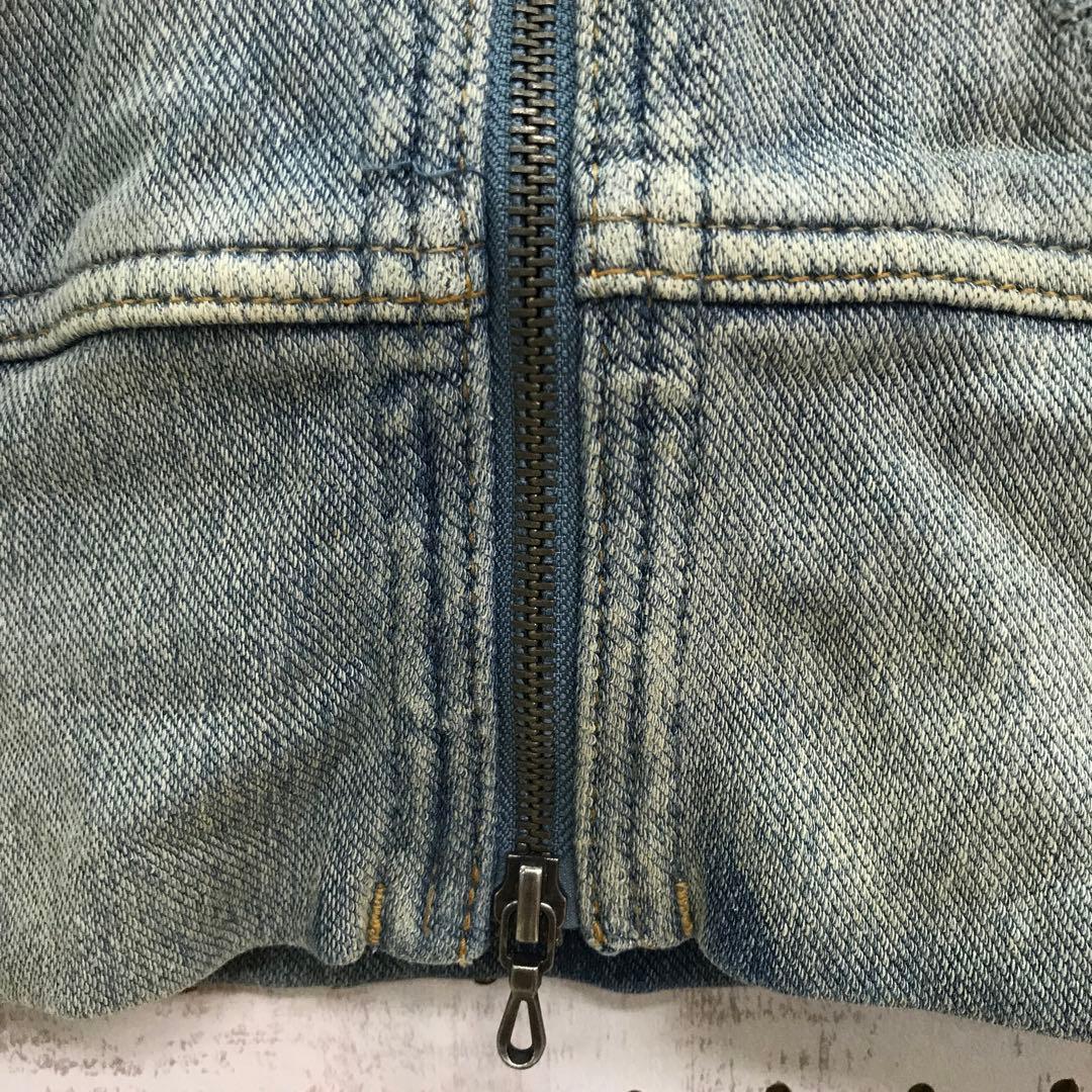 平成 アーカイブ 古着 GOA リペア加工 ボリュームネック デニムベスト