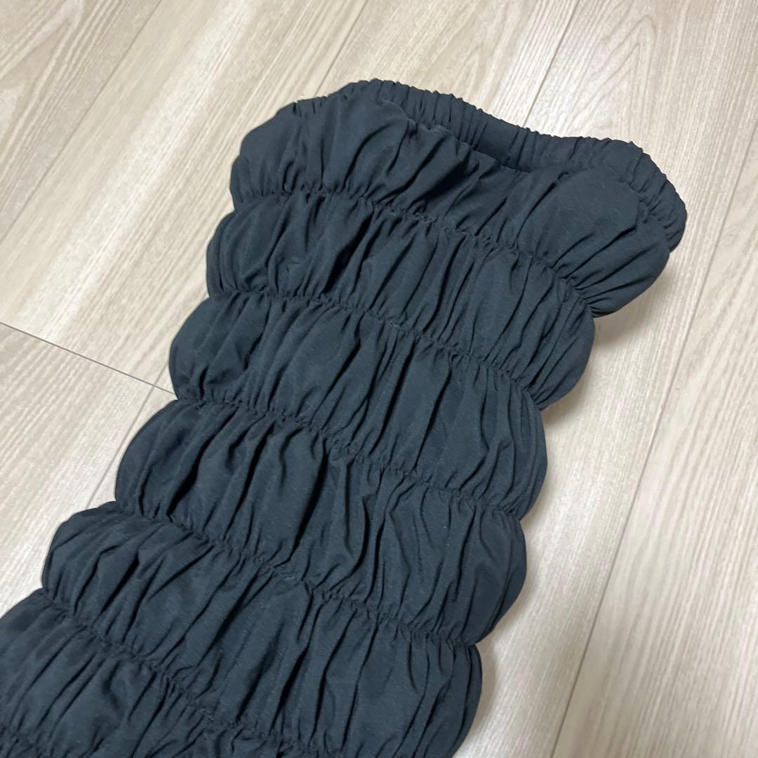 LOUVREDO ブラック ルーブルドー　復元ウォーマーパンツ