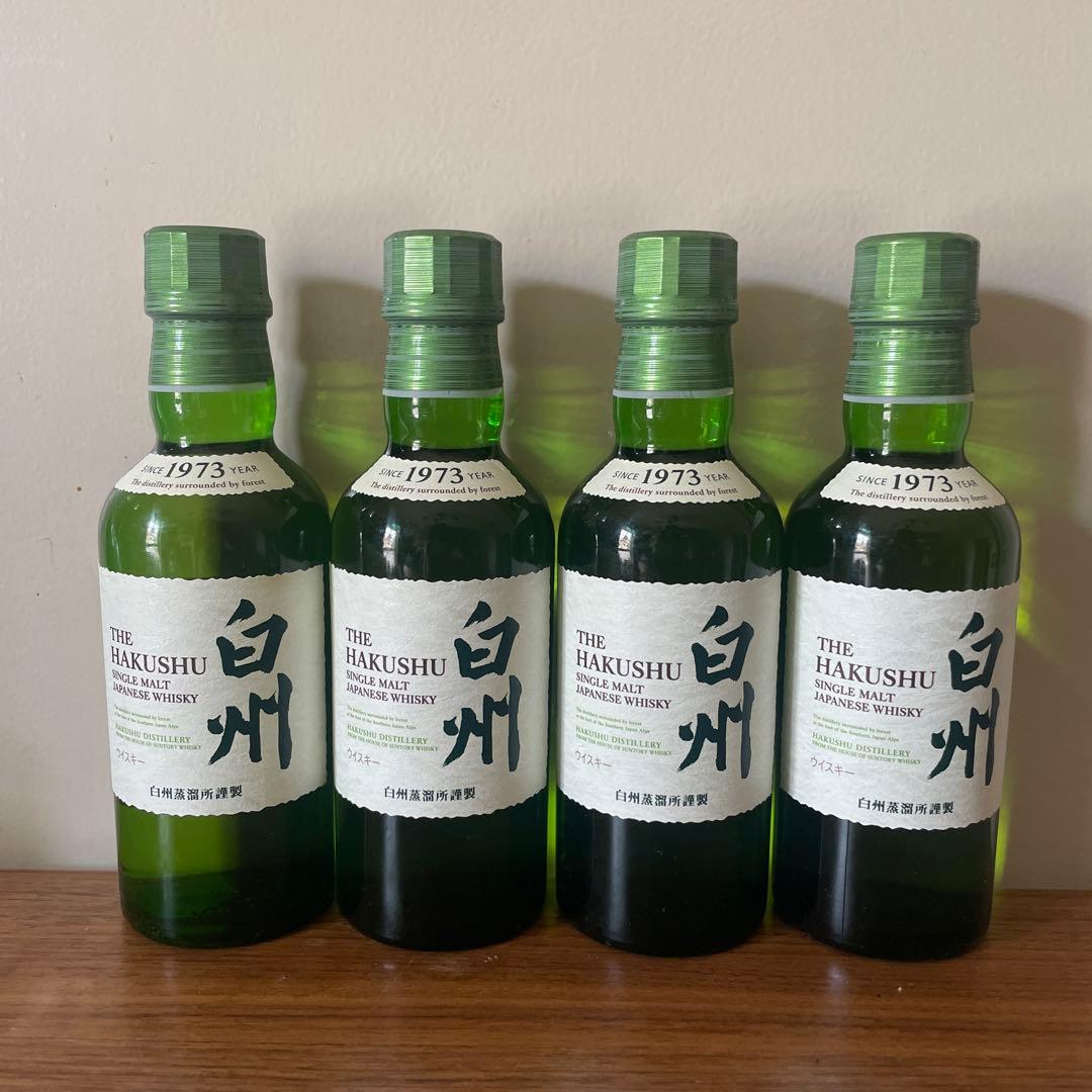 サントリーシングルモルトウイスキー 白州 ミニボトル180ml 4本セット