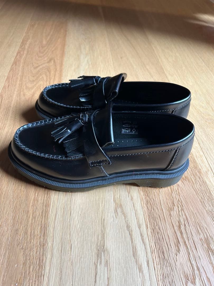 【Dr.Martin】フリンジ付きローファーブラック24cm