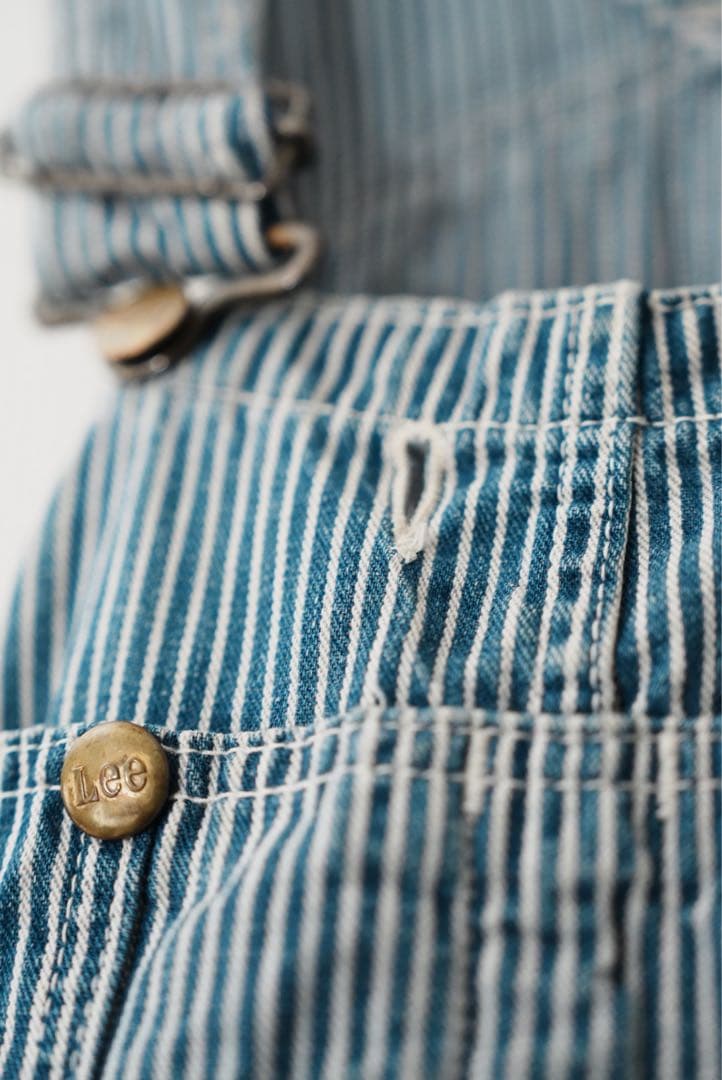 60s 70s ヴィンテージ Lee オーバーオール ヒッコリー