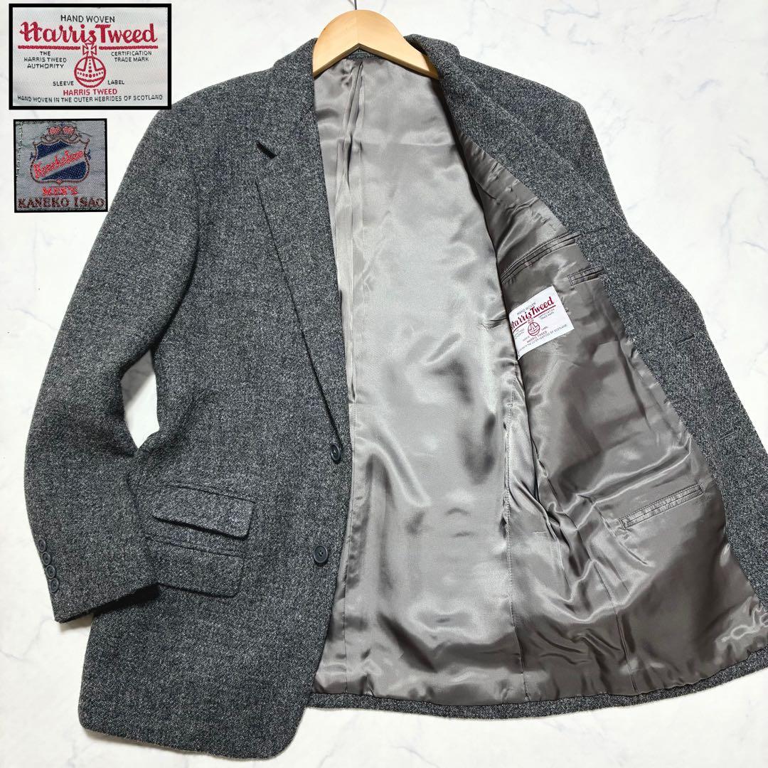 美品✨ハリスツィード カネコイサオ テーラードジャケット ツィード グレー L位