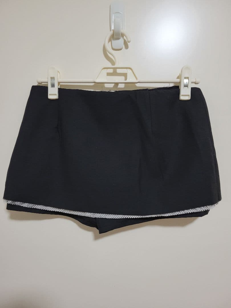 スカート neith Micro Wrap Ribbon Skirt(Black)