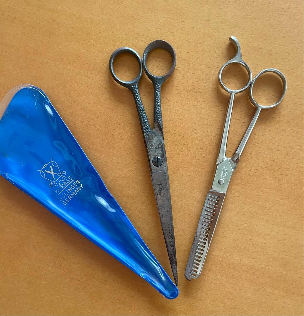 【稀少品】SOLINGEN 理容バサミセット　ドイツ製　アンティーク