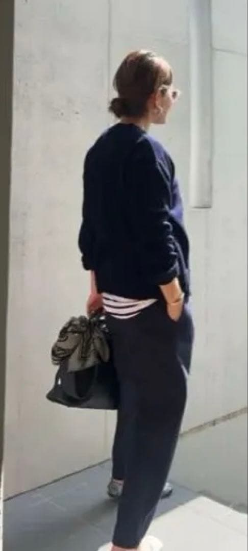 完売 JULYNINE 2025AWふわもちパンツ NAVY 40