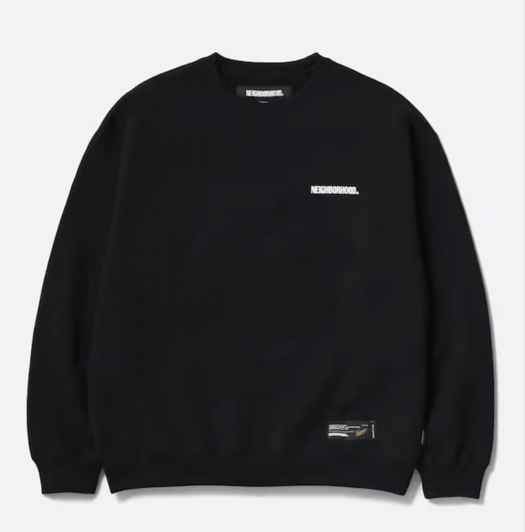 M 黒　NEIGHBORHOOD PLAIN SWEAT CREWNECK LS
