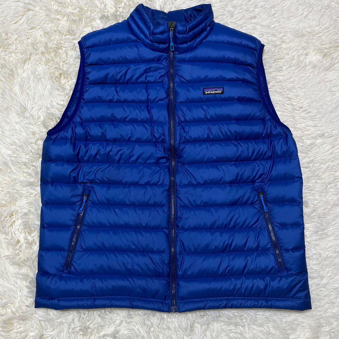 【美品】パタゴニア ダウンセーターベスト XL ブルー 84622