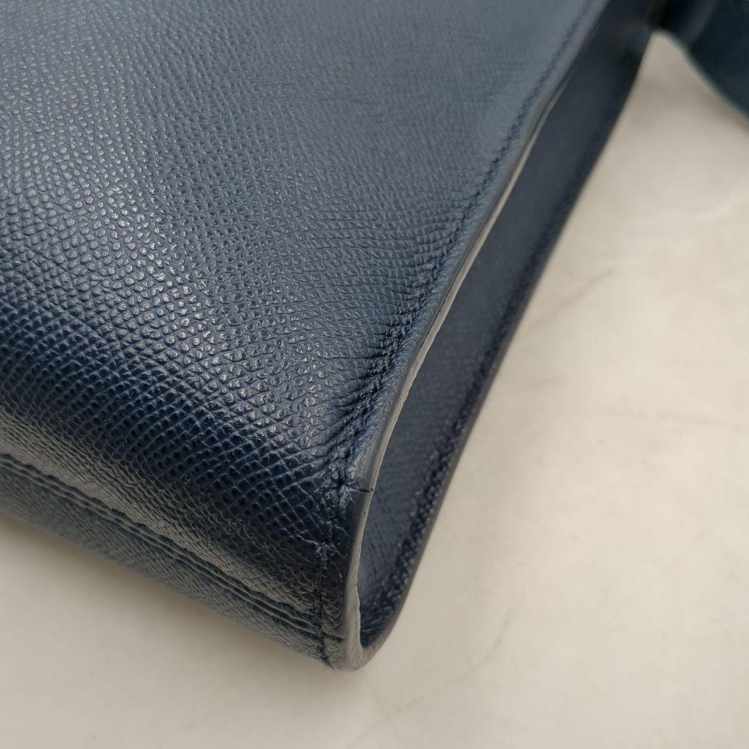 美品 ブルガリ ブルガリマン ショルダー バッグ メッセンジャー ネイビー