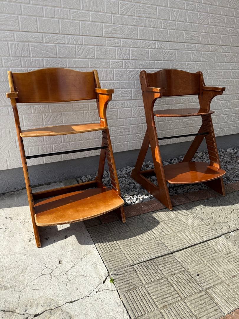 2脚 オマケ付 KATOJI カトージ プレミアムベビーチェア 木製ハイチェア