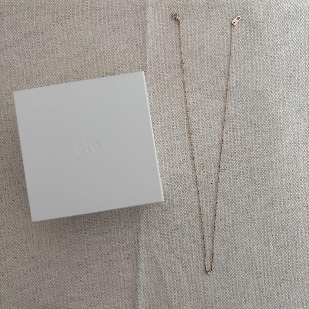 ete ピンクゴールド ダイヤモンド ネックレス