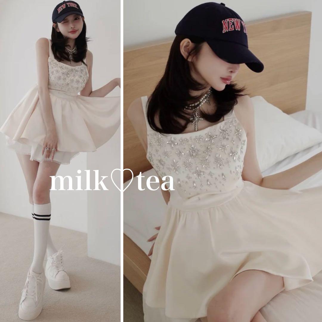 新品タグ付き アイボリー ダーリッチ ジュエリーフレアチュニック フリー