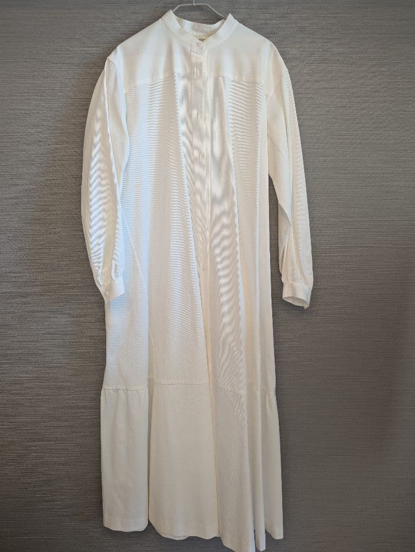 TOMORROWLAND BACCA コットンピケ シャツドレス ホワイト