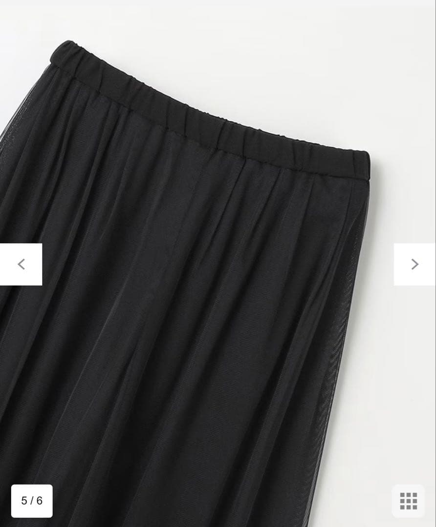 新品グレースコンチネンタルチュールレイヤードパンツブラック サイズ36