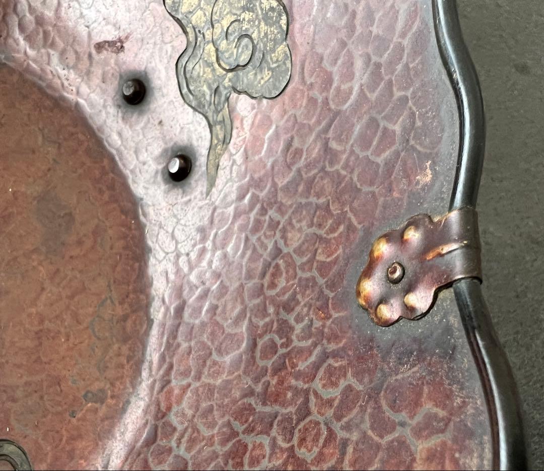 吉祥形銅蟲菓子器 銅製 龍 茶道具 金属工芸品 アンティーク