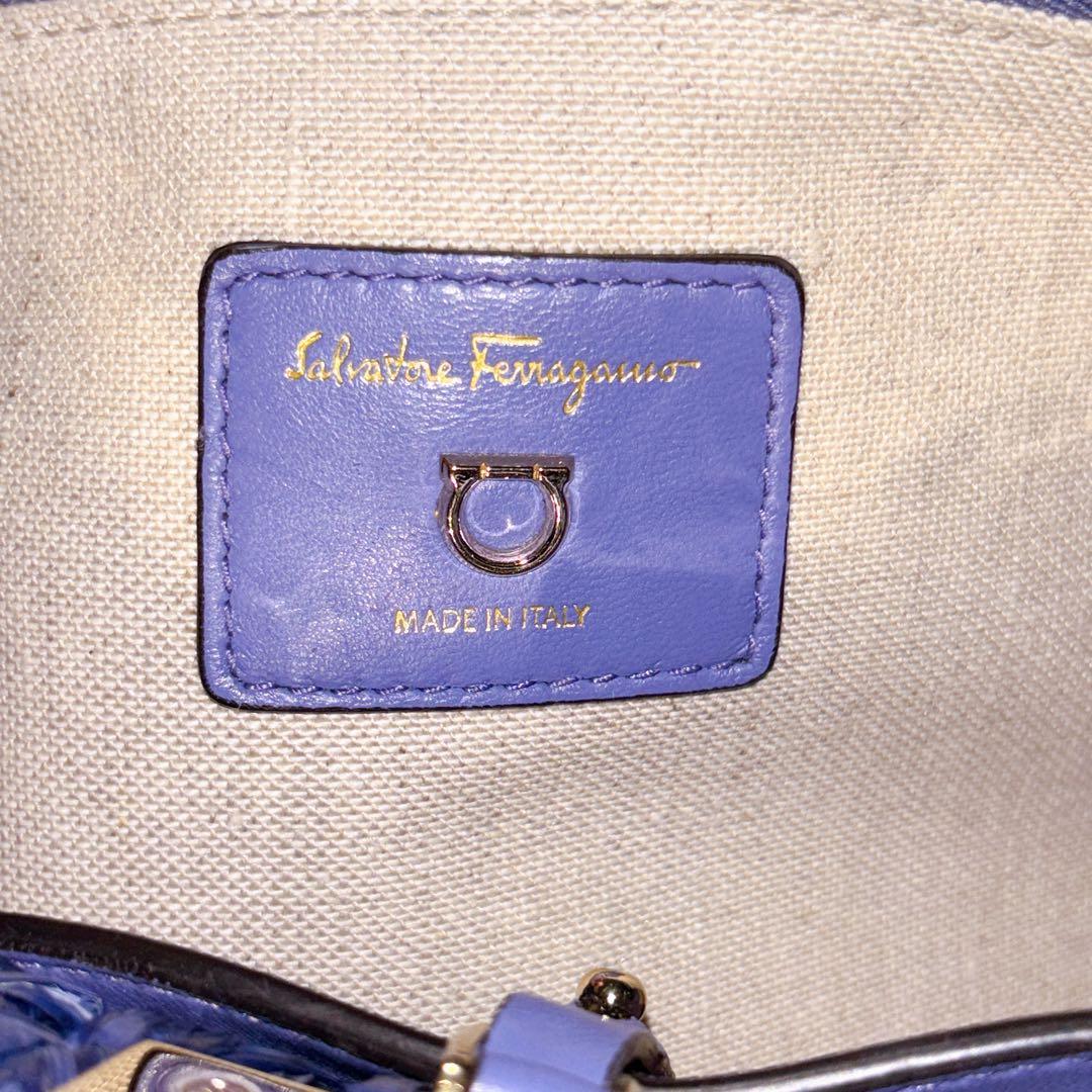 極美品 フェラガモ ハンドバッグ スタジオボックスバッグ カゴバッグ ガンチーニ