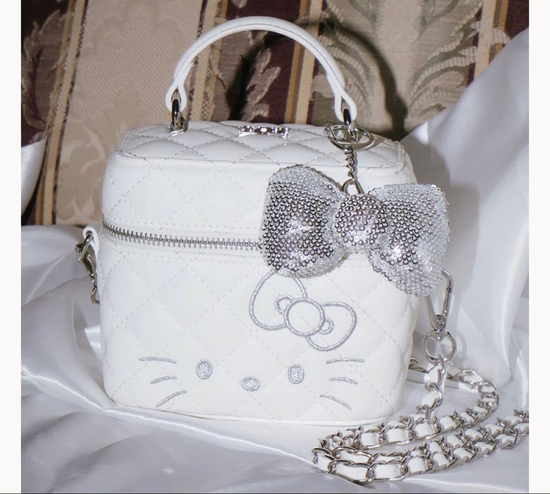 Hello Darich キルティングスクエアミニバッグ キティ ホワイト