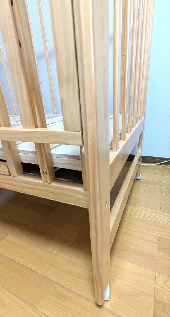 KATOJI ハイポジションベビーベッド アーチ ナチュラル 説明書付き