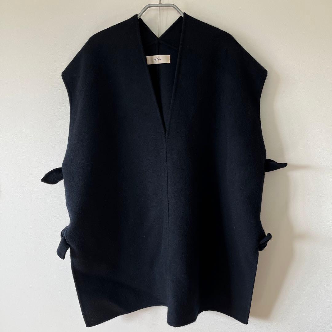 美品 Have へイヴ リボンウールリバージレ ネイビー