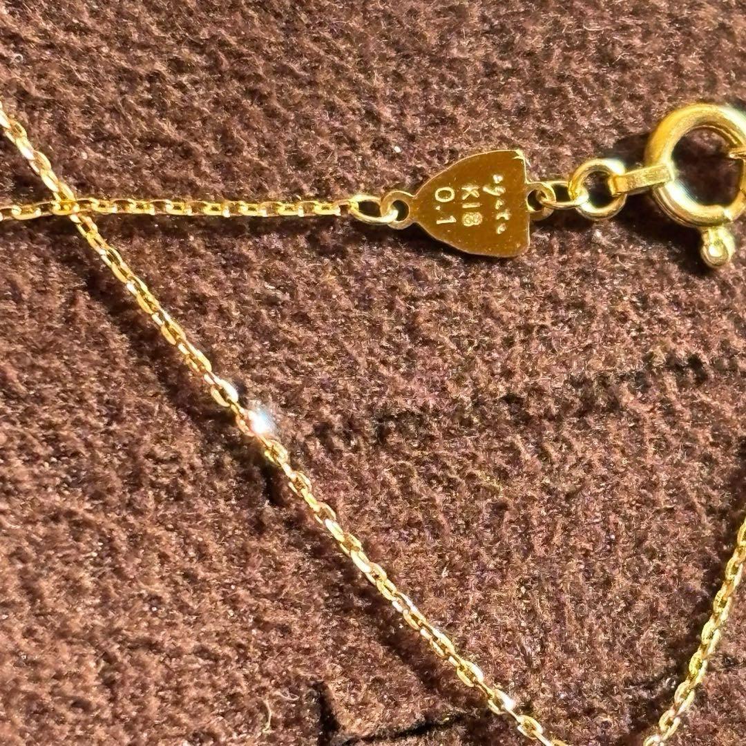 agete◎K18ダイヤモンドネックレス 0.1ct