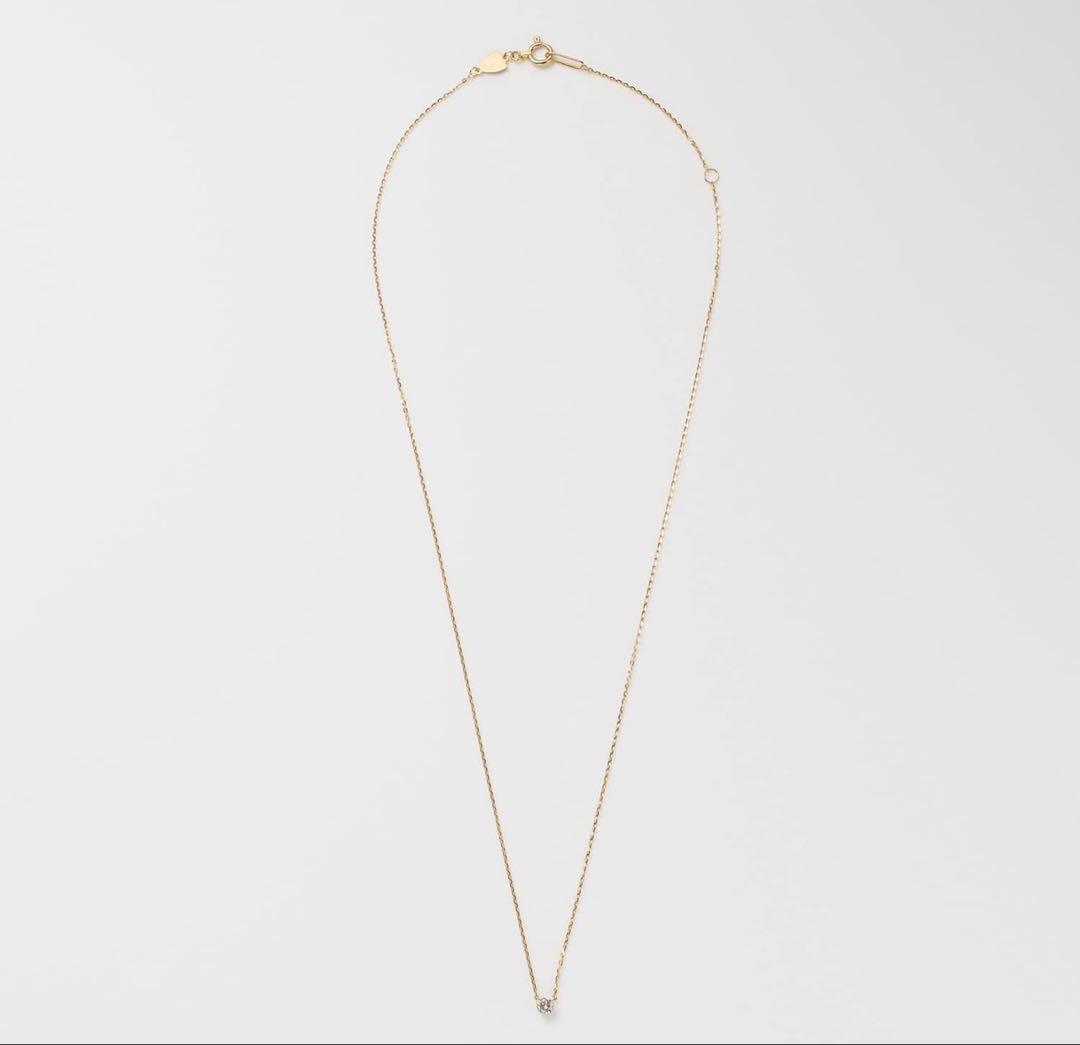 agete◎K18ダイヤモンドネックレス 0.1ct