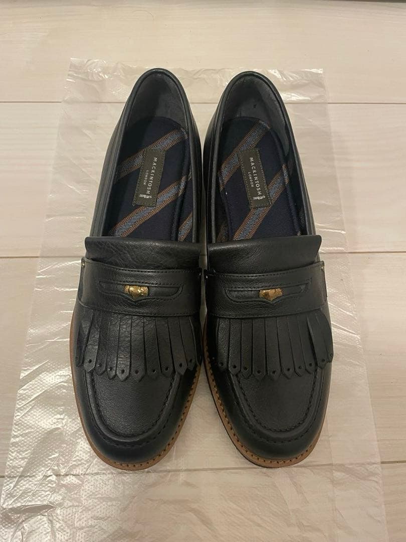 【あいさま専用】マッキントッシュ ローファー 黒 フリンジ 23.5