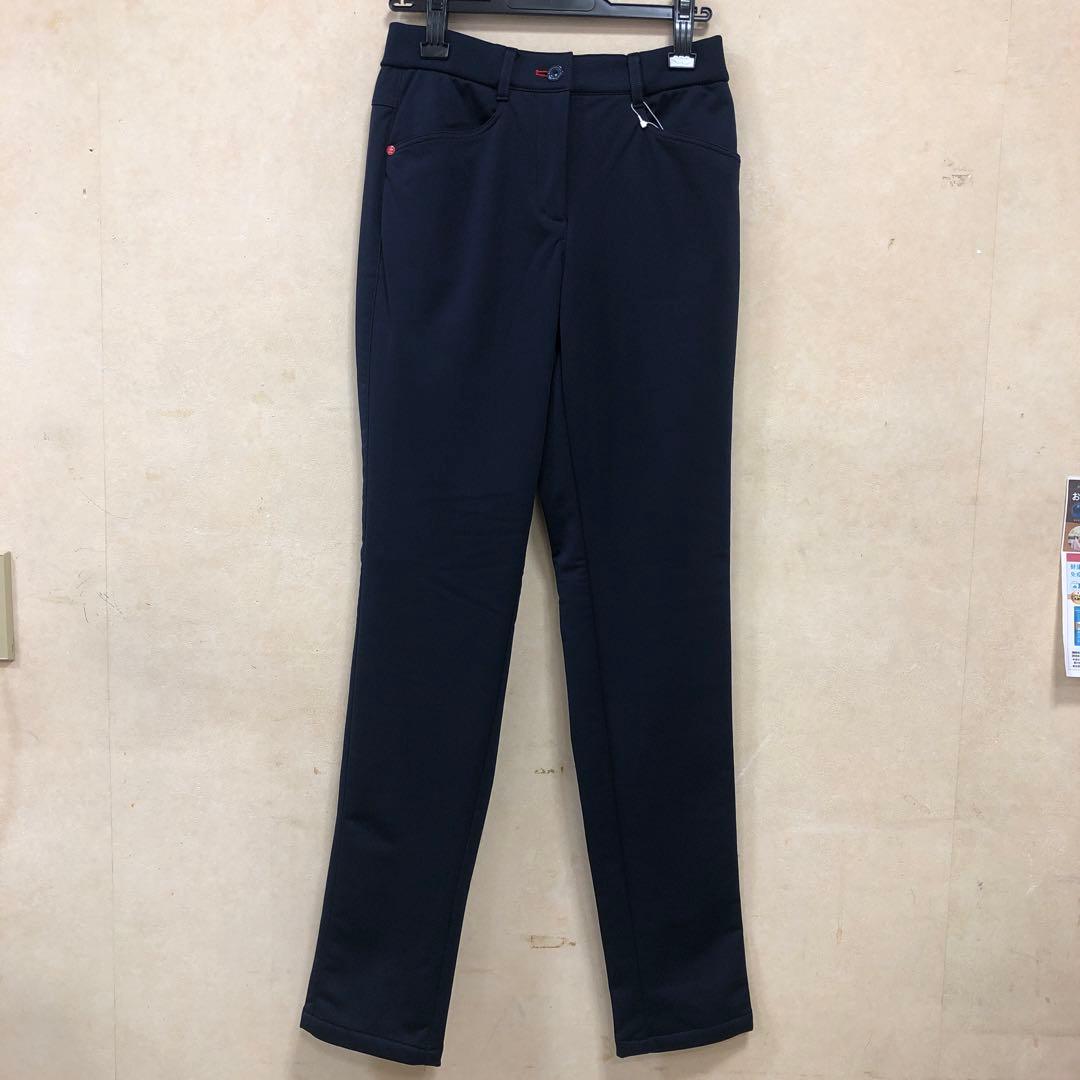 マンシングウエアゴルフ レディースパンツ 紺裏起毛M