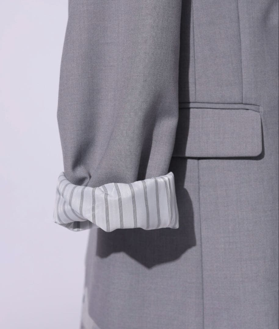 アプワイザーリッシェ ダブル釦テーラージャケット グレー S