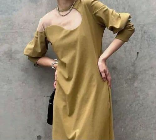 ワンピース meri Vintage LAKE CURVE TRICOT RIBDRESS