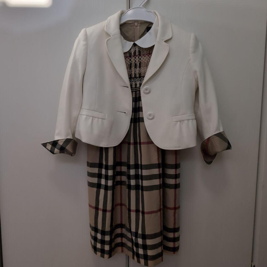 入学式　バーバリー　フォーマル　ワンピース　ジャケット　110〜120