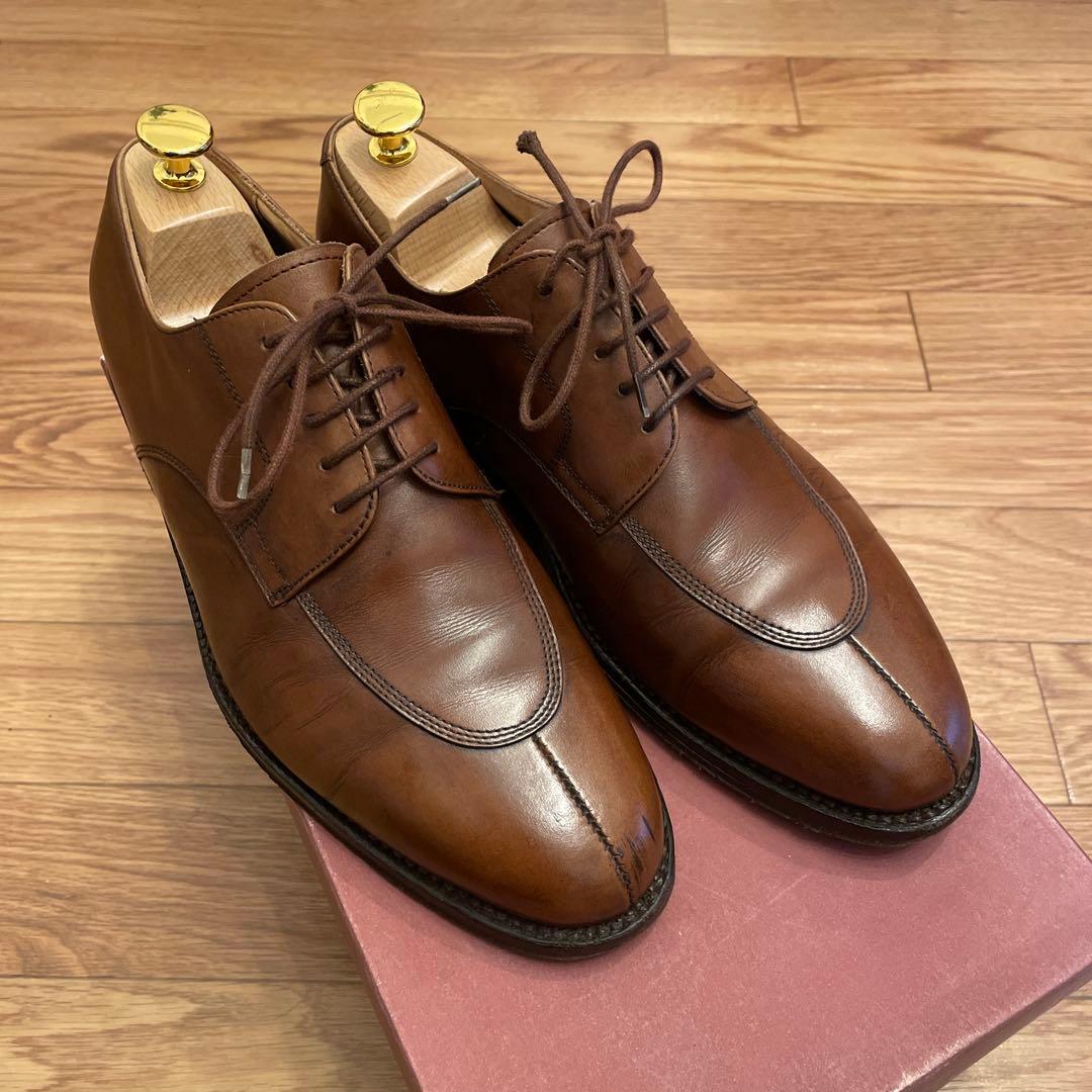 Uチップ　ブラウン ドレスシューズ