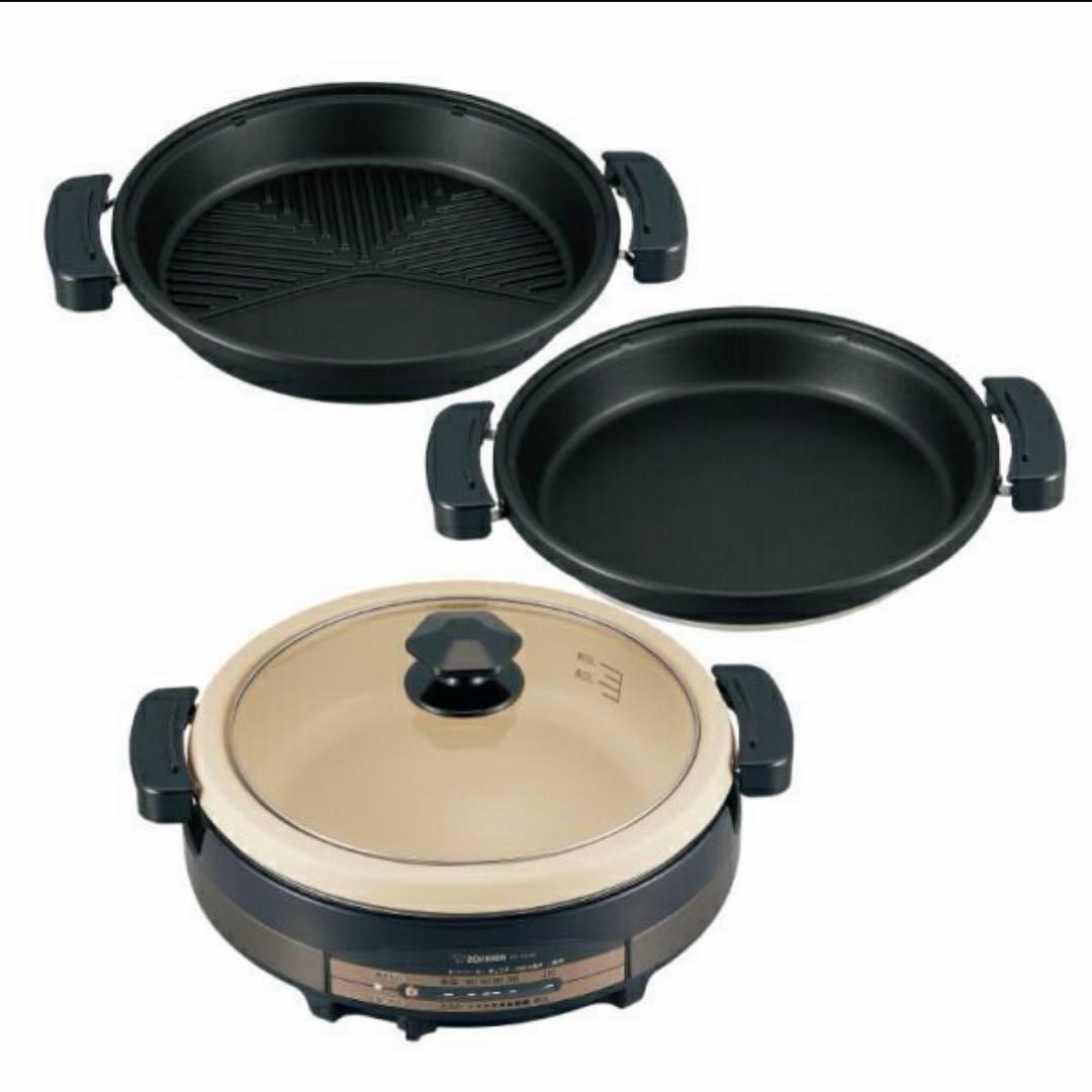 象印 グリルなべ あじまる EP-RW30-TA 3枚プレートセット