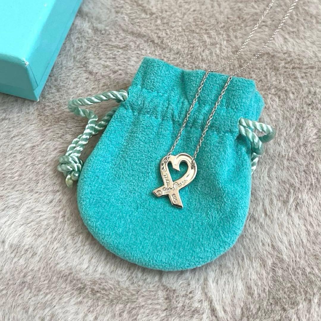 【美品・磨き済】ティファニー ラビングハート ネックレス ミニ　SV925
