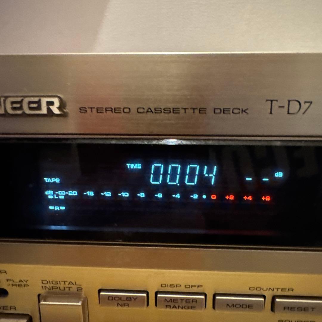 【動作品】Pioneer T-D7 パイオニア カセットデッキ リモコン付き
