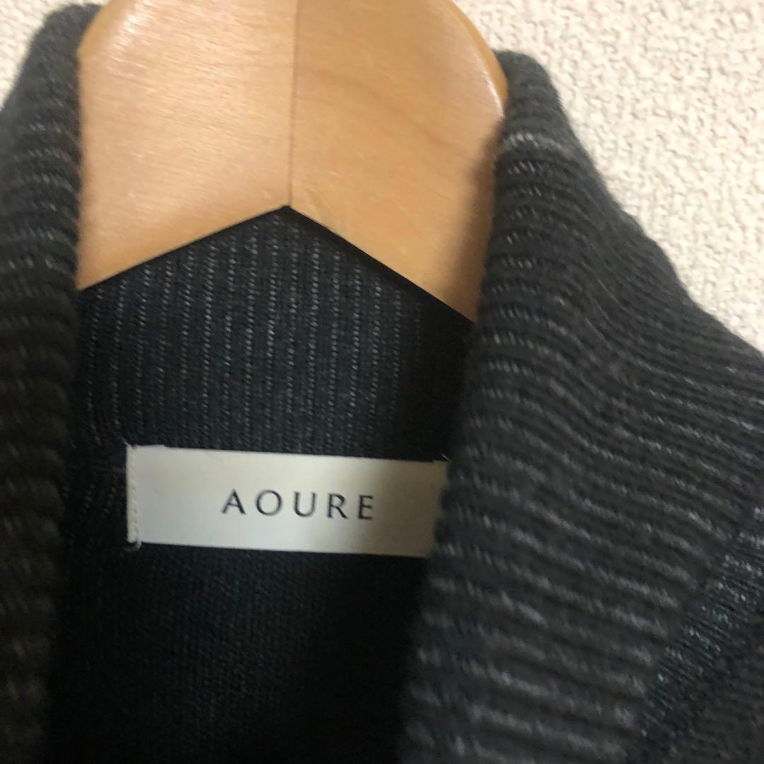 AOURE アウール　NEVE＋ ミドルゲージタートルネック　ブラック　L