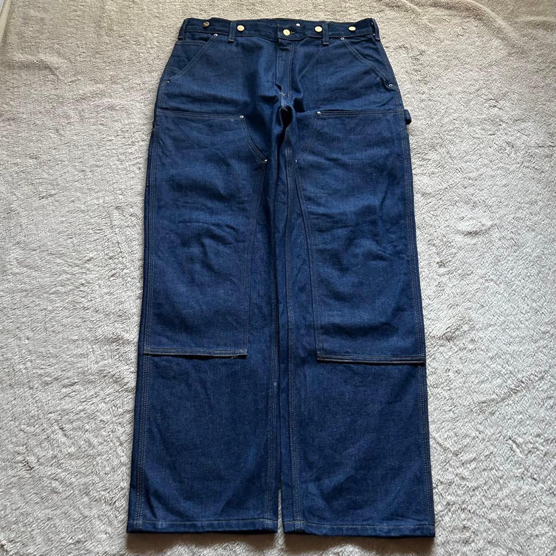 希少 濃紺carhartt ダブルニー デニムペインターパンツ 36×30 美品