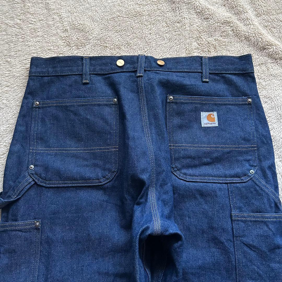 希少 濃紺carhartt ダブルニー デニムペインターパンツ 36×30 美品