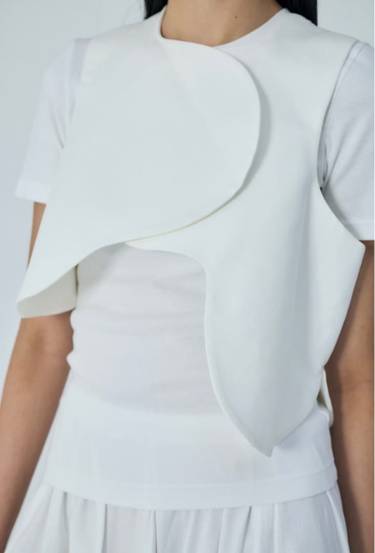 enfold エンフォルド wave cropped vest ナゴンスタンス