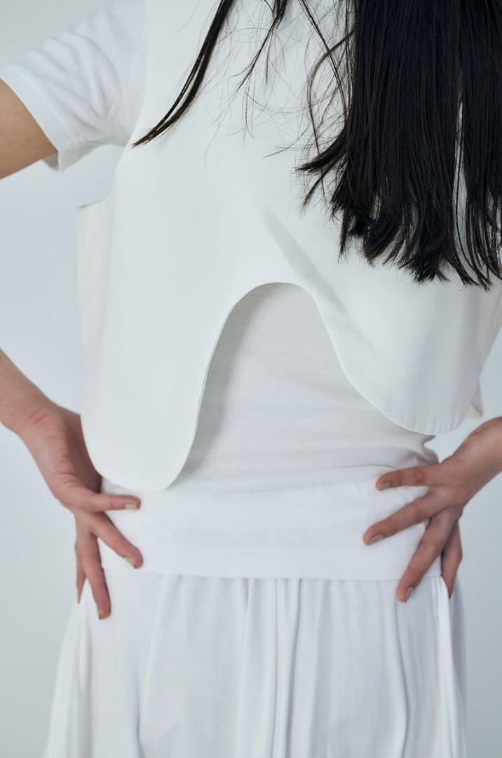 enfold エンフォルド wave cropped vest ナゴンスタンス