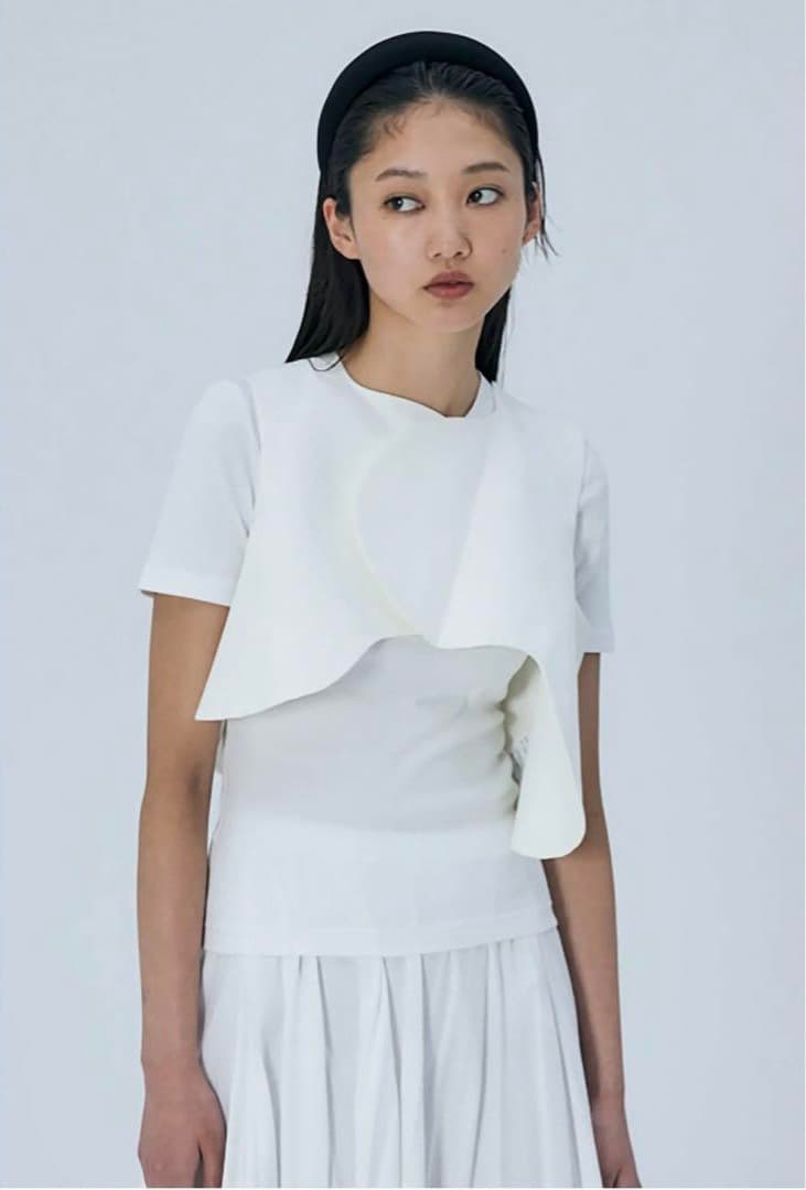 enfold エンフォルド wave cropped vest ナゴンスタンス