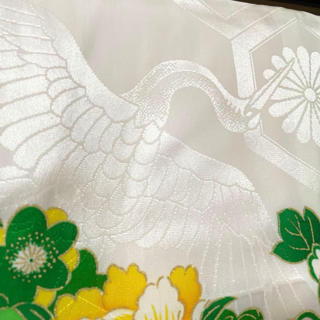 □ 正絹女児用　お宮参り　掛け着　初着　七五三　アンティーク　牡丹刺繍