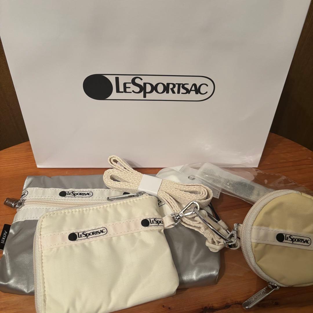 【新品未使用】Ameri Vintage レスポートサックマルチポーチ　シルバー