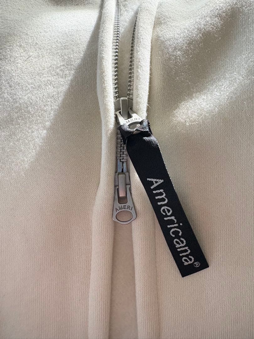 断捨離美さま専用Americanaオフホワイトフード付きロングパーカー美品