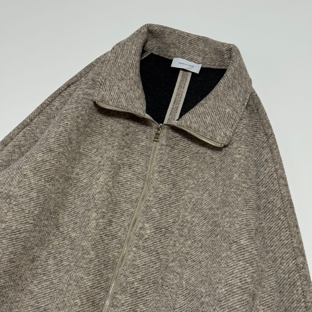 2025完売品✨ アダムエロペ ヘリンボンツイードボンディングコーディガン 美品
